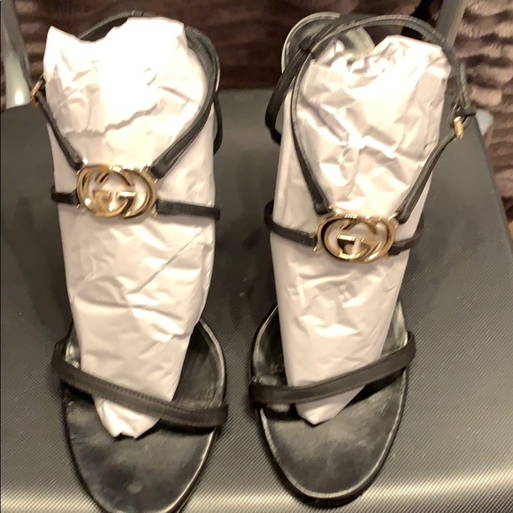 Gucci Shoes - RARE Gucci GG Logo Strappy Sandals size 10B